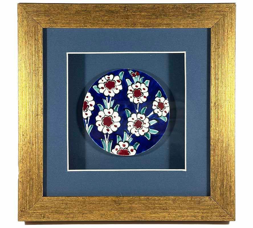 Life Tree Motif Iznik Tile Plaque - 1