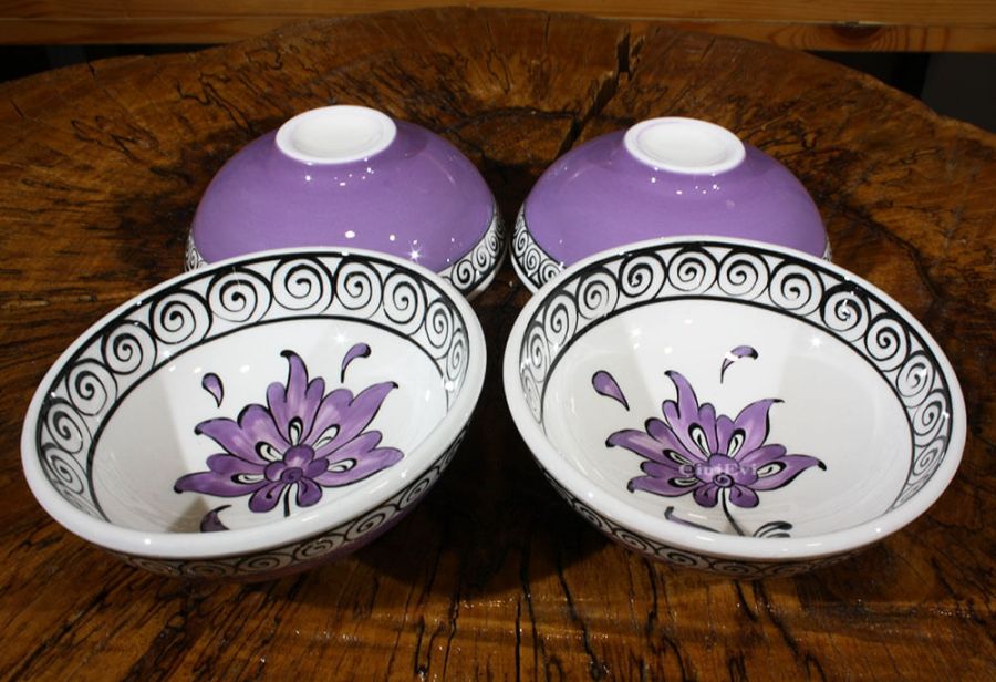 Lotus Patterned 4 Pieces Bowls - 2