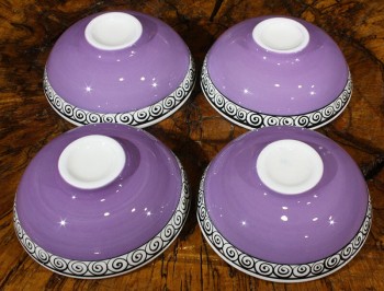 Lotus Patterned 4 Pieces Bowls - 3