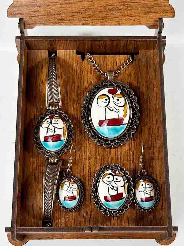 Jewelry Set with Loving Couples for a Loved One - 2