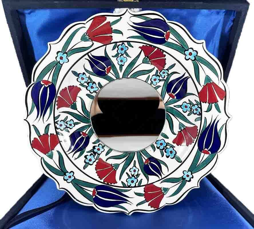 Mirror Center 25cm Iznik Ceramic Plate - 1