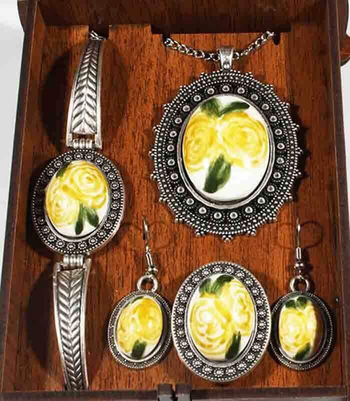 Modern painting jewelry set - 1