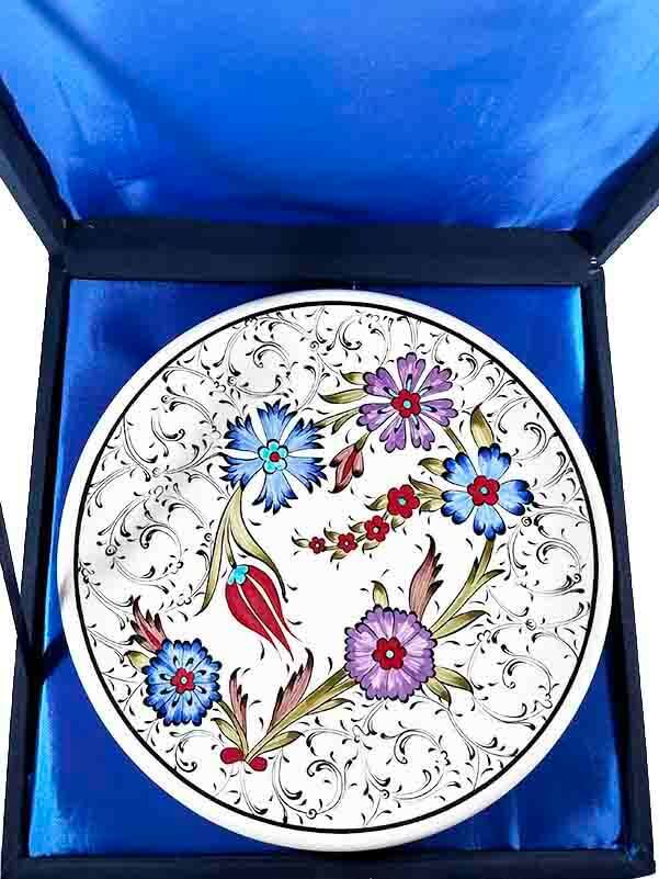 New Business Gift 25cm Iznik Ceramic Plate - 4