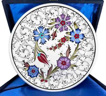 New Business Gift 25cm Iznik Ceramic Plate - 1