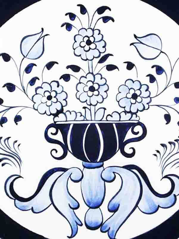 New Business Gift Bleu Blanc 30cm Iznik Tile Plate - 2