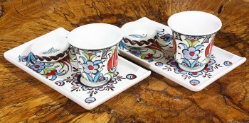 New Home Gift Iznik Tile Coffee Set - 2