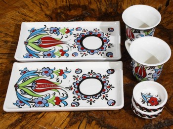 New Home Gift Iznik Tile Coffee Set - 3