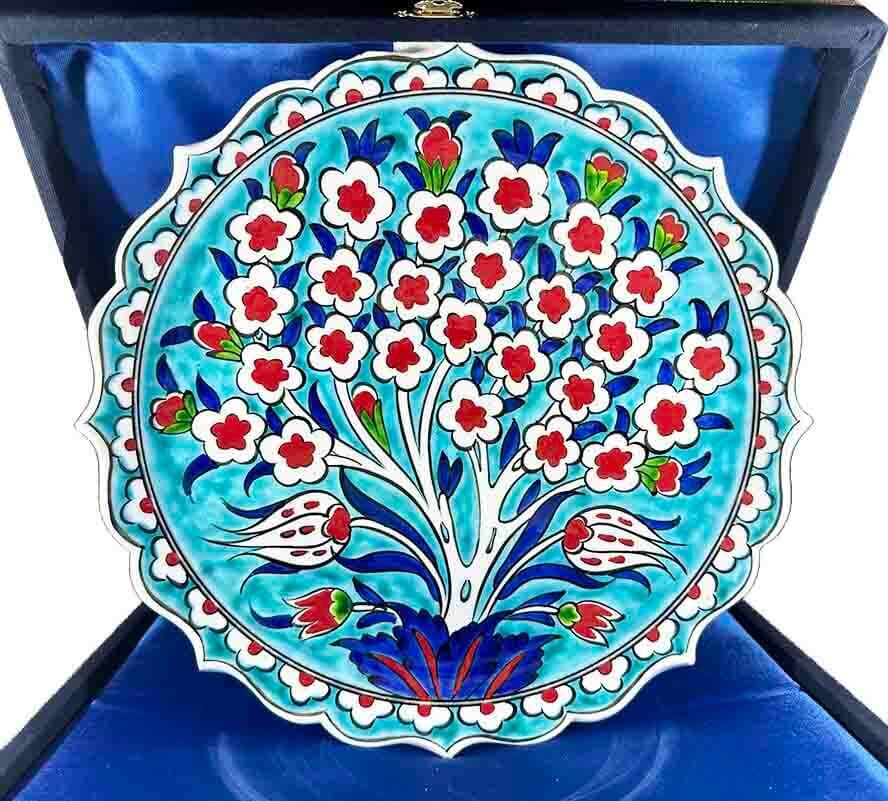 New Home Gift – Tree of Life Motif Iznik Ceramic Plate - 1