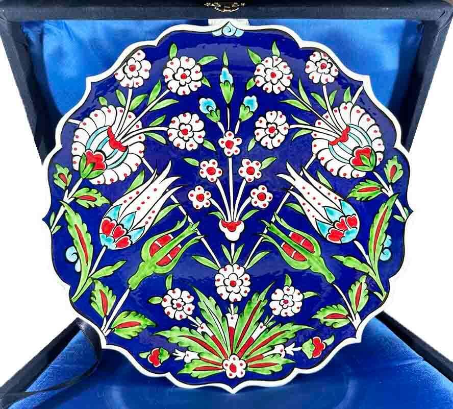 Night Garden Motif 25cm Iznik Ceramic Plate - 1