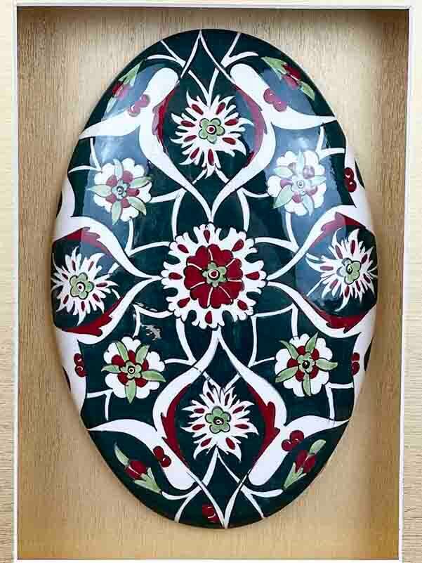 Office Gift Lotus Motif Passe-Partout Iznik Tile - 2