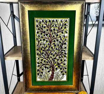 Olive Tree Motif İznik Tile Panel - 1