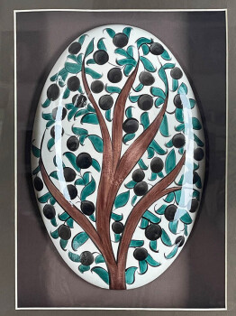 VIP Gift Olive Tree Motif Passe-Partout Wall Hanging - 2