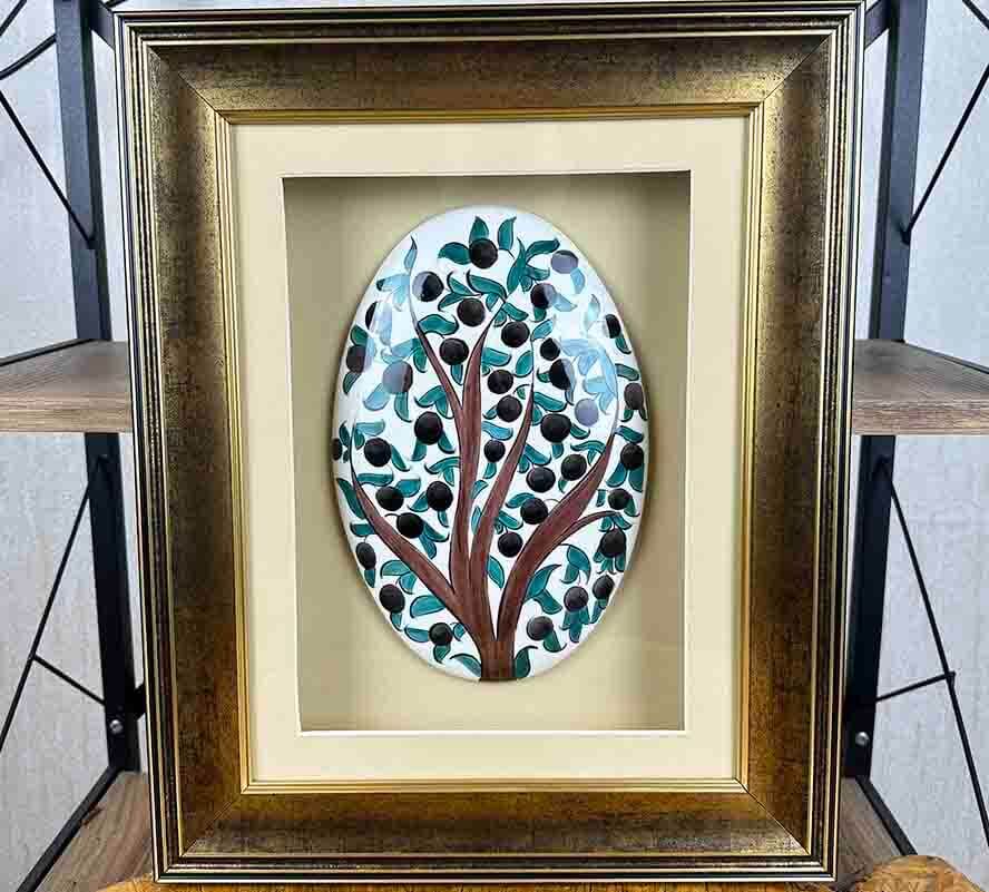 VIP Gift Olive Tree Motif Passe-Partout Wall Hanging - 1