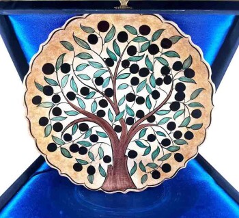 Olive Tree Patterned 30cm Iznik Pottery Plate - 1