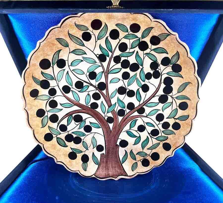 Olive Tree Patterned 30cm Iznik Pottery Plate - 1