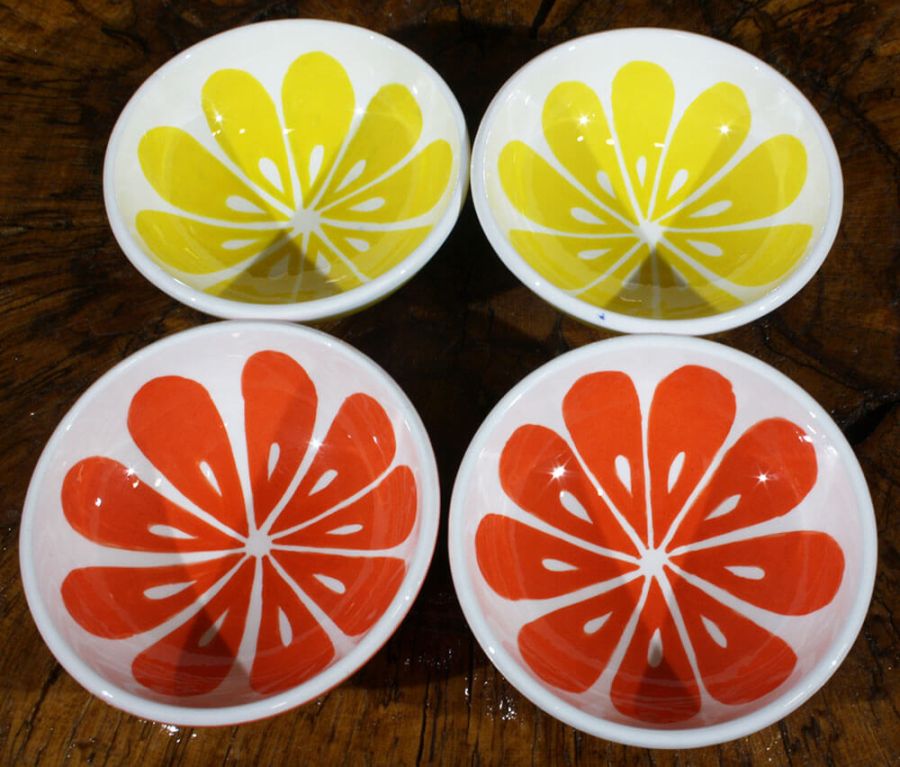 Orange and yellow bowl set - 2