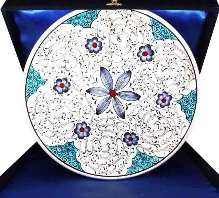 Pardonnez-moi cadeau, conception personnalisée Iznik Pottery Platey - 1