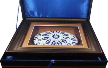 Paspartu Framed Seljuk Star Patterned Iznik Tile - 3