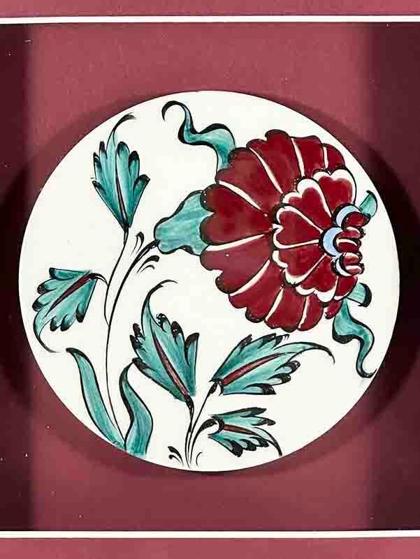 Pomegranate Motif Iznik Tile Plaque - 2