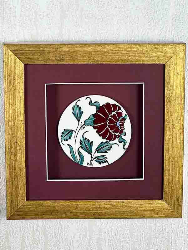 Pomegranate Motif Iznik Tile Plaque - 5