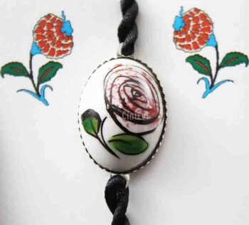 Pottery Bracelet with Rose Patterned - 1