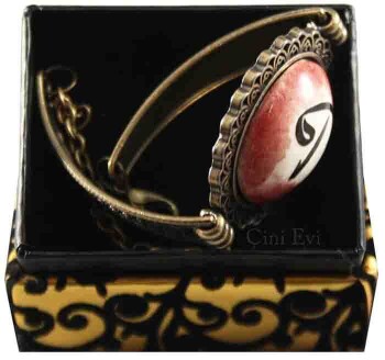 Rotes VAV, Elif-Muster-Keramik-Armband - 2