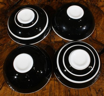 Schwarz-Weiß-Schüssel-Set - 3