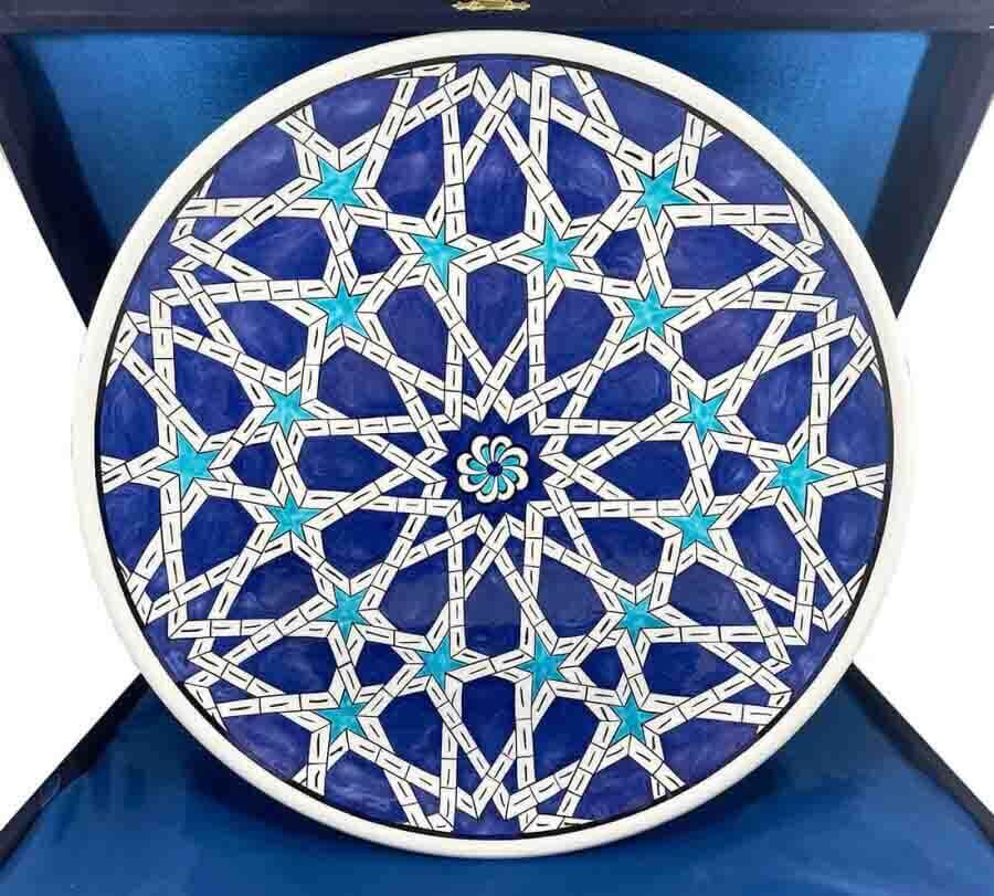 Seljuk Star Patterned 30cm Iznik Pottery Plate - 1