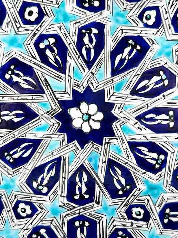 Shine of Seljuk Star 30cm Iznik Tile Plate - 2