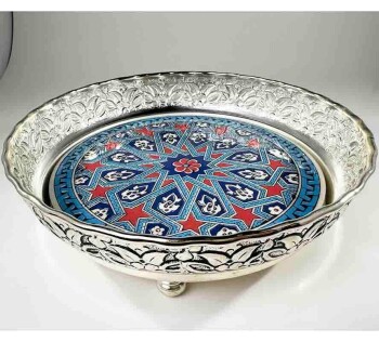 Silver Candy Bowl with Seljuk Star Design - 1