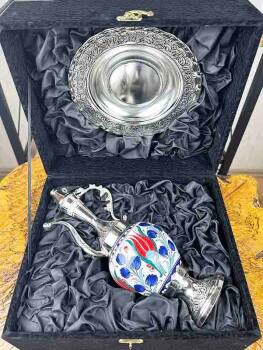 Silver-Plated Vase and Plate Set - 3