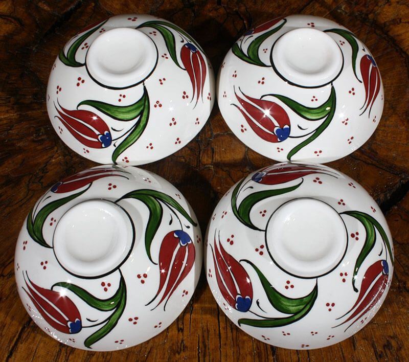 Special Tulip Pattern 4 Pieces Bowl Set - 3