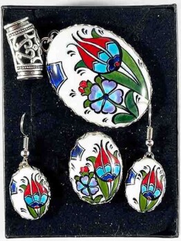 Special tulip pottery jewelry set - 1