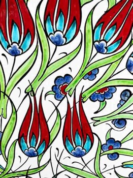 Spezielle Tulpe 30cm Iznik-Keramikplatte - 2