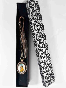 Stylish Cat Iznik Ceramic Bookmark - 2