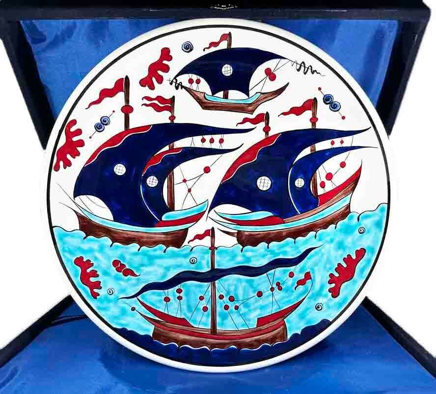 Sunken Galleon 30cm Iznik Tile Plate - 1