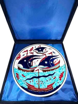 Sunken Galleon 30cm Iznik Tile Plate - 3