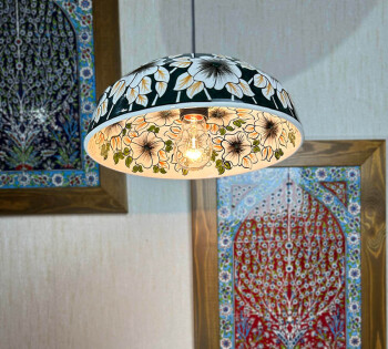 Tile Chandelier with Rose Motif as a Wedding Gift - 3