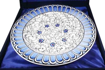 Traditionelles Geschenk 30cm Iznik-Keramikplatte - 3