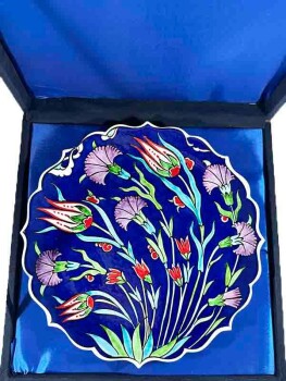 Tulip and Carnation Garden 25cm Iznik Ceramic Plate - 3