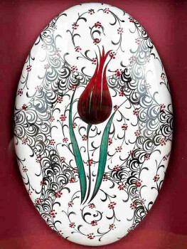 Tulip and Golden Horn Motif Wall Hanging - 2