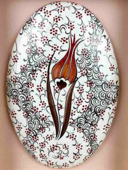 Tulip and Golden Horn Motif Wall Hanging - 2