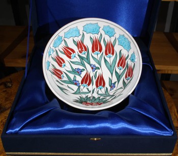 Tulip Patterned 30cm Iznik Tile Bowl - 2