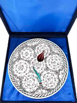 VIP Gift for Member of Parliament Iznik Tile Plate - 3