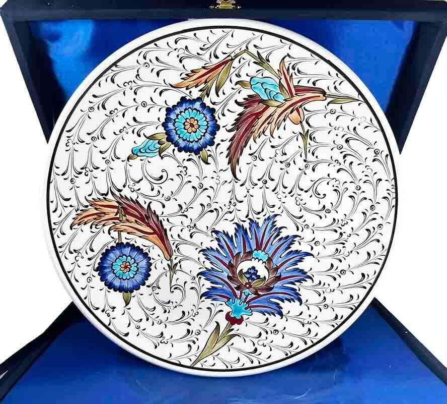 VIP Gift for Overseas Lotus and Reed Motif Iznik Tile Plate - 1