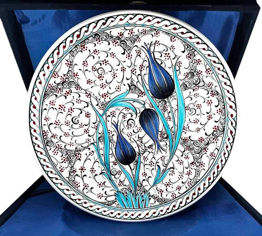 VIP Gift Golden Horn and Anemone Iznik Tile Plate - 1