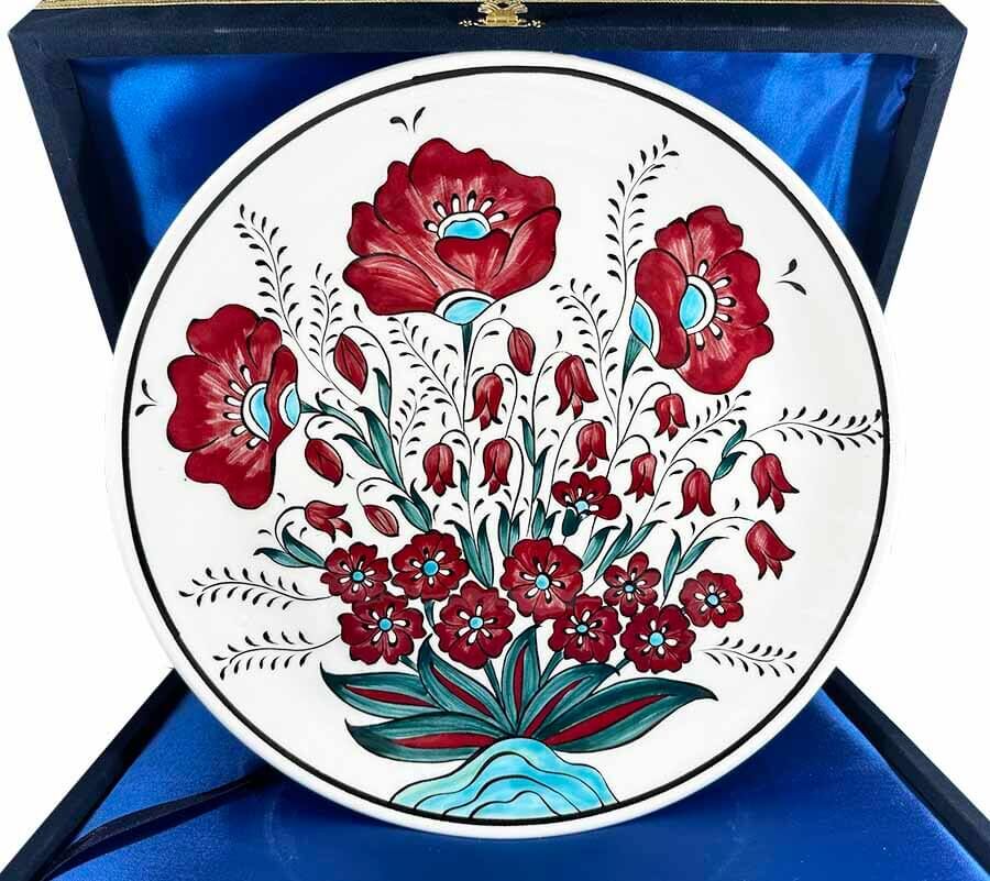 Vip Iznik Plate With Rose Patterned - 1