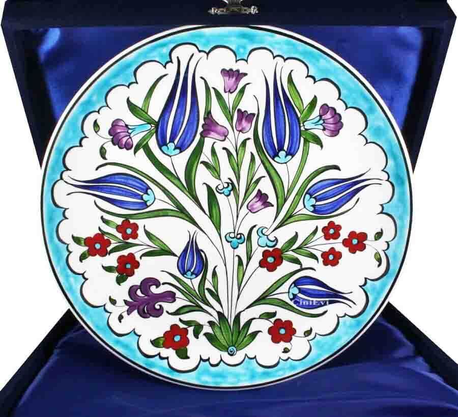 VIP Iznik Pottery Plate de 25 cm Modèle de printemps - 1