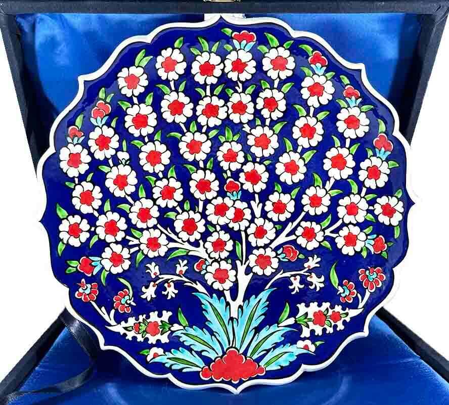 Wedding Gift Tree of Life Iznik Ceramic Plate - 1