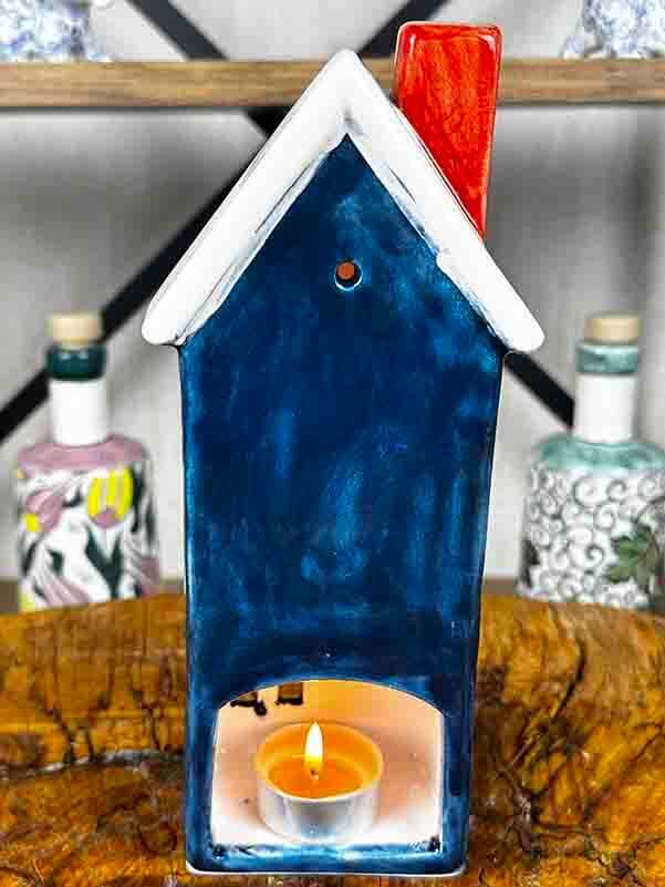 White Roof İznik Tile Candle Holder - 3